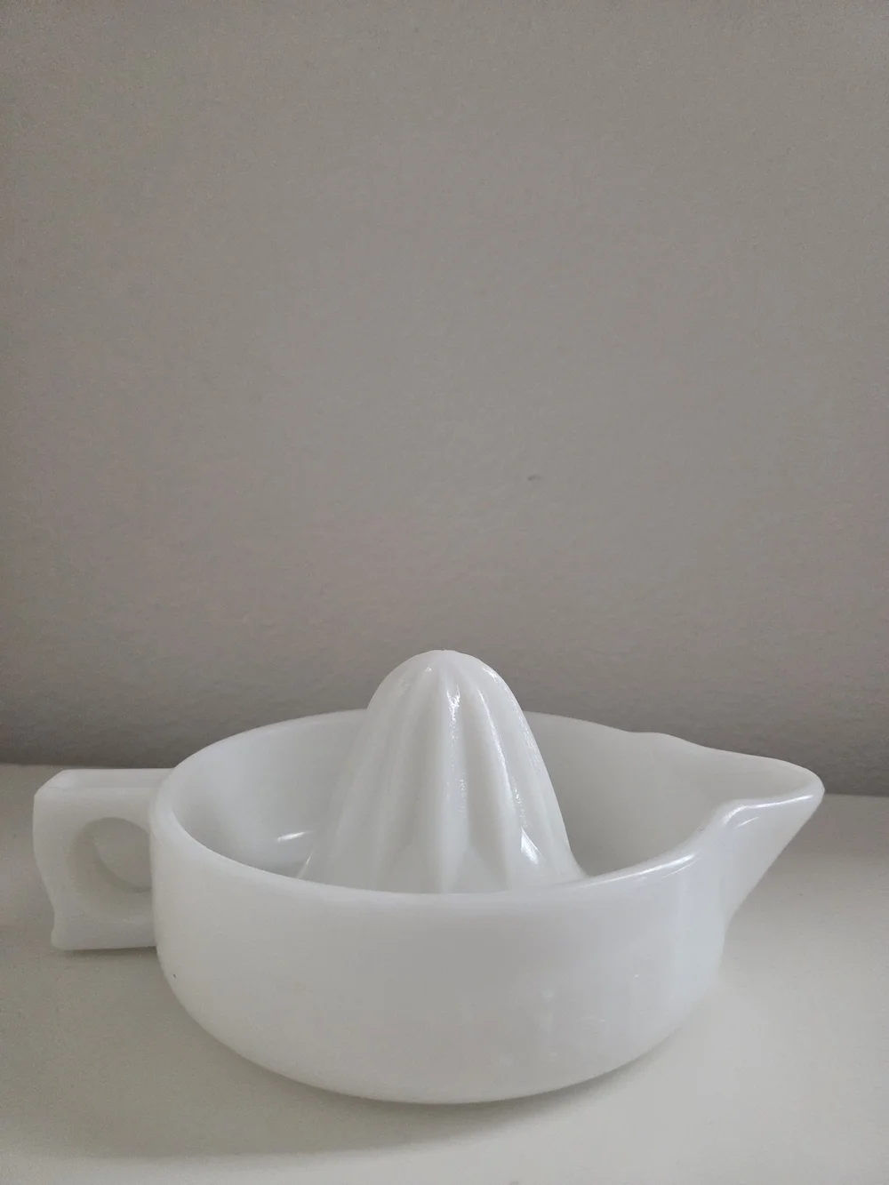 Vintage Sunkist White Glass Citrus Juicer